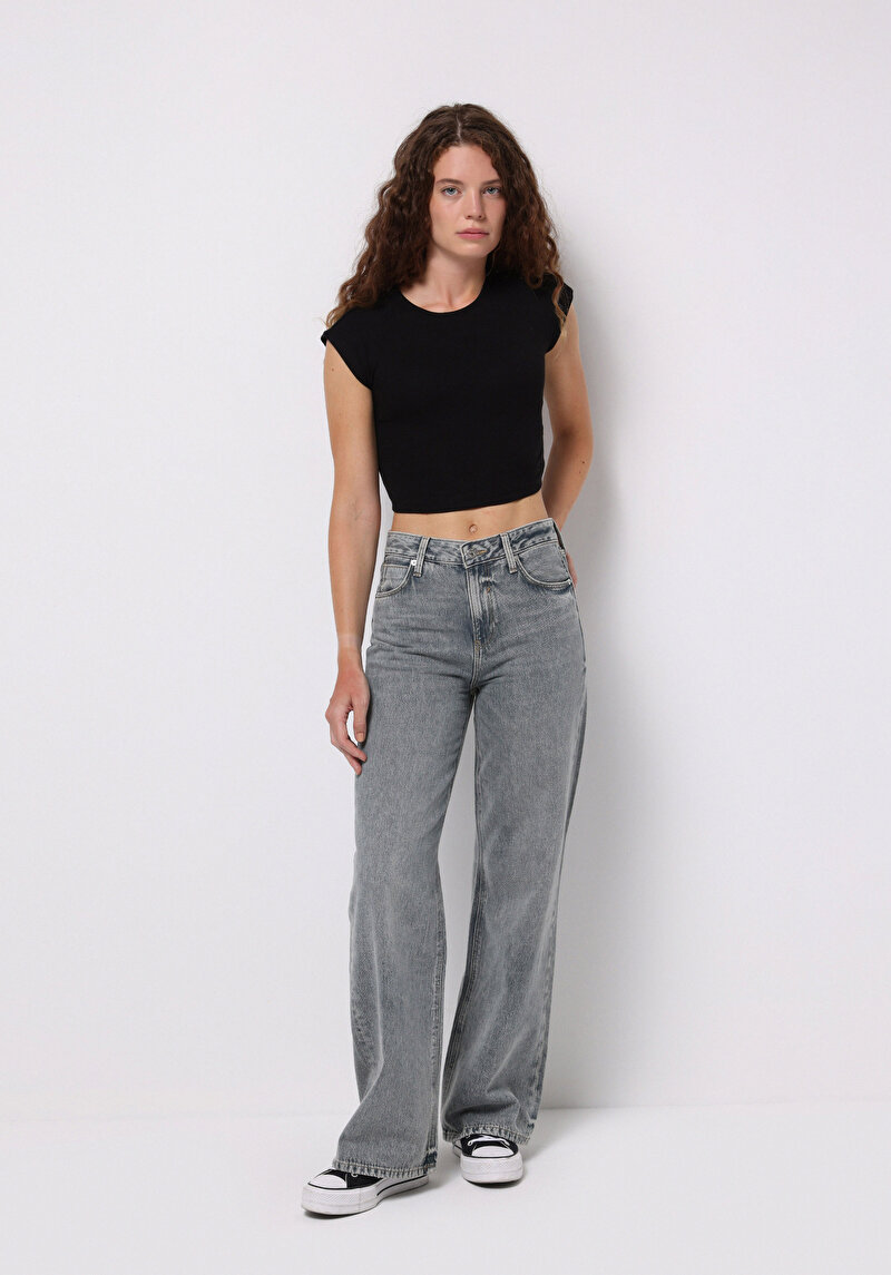 Regular Fit   Kadın İndigo Jean Pantolon