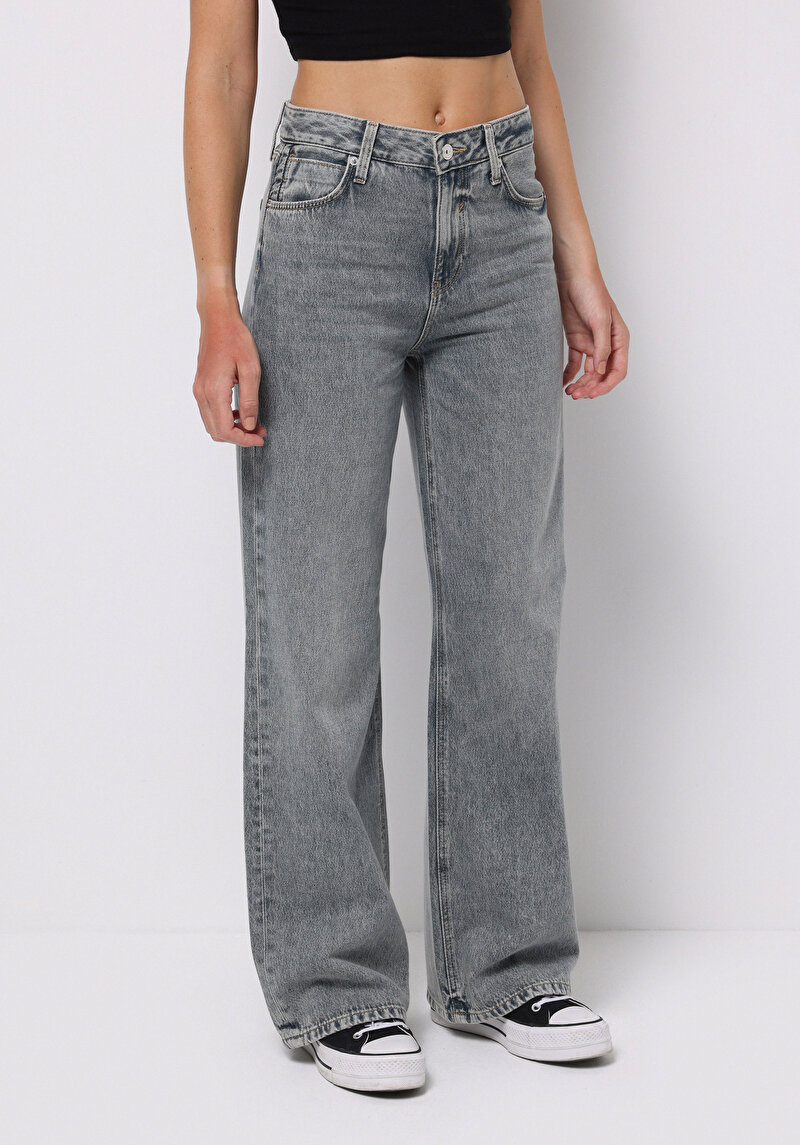 Regular Fit   Kadın İndigo Jean Pantolon