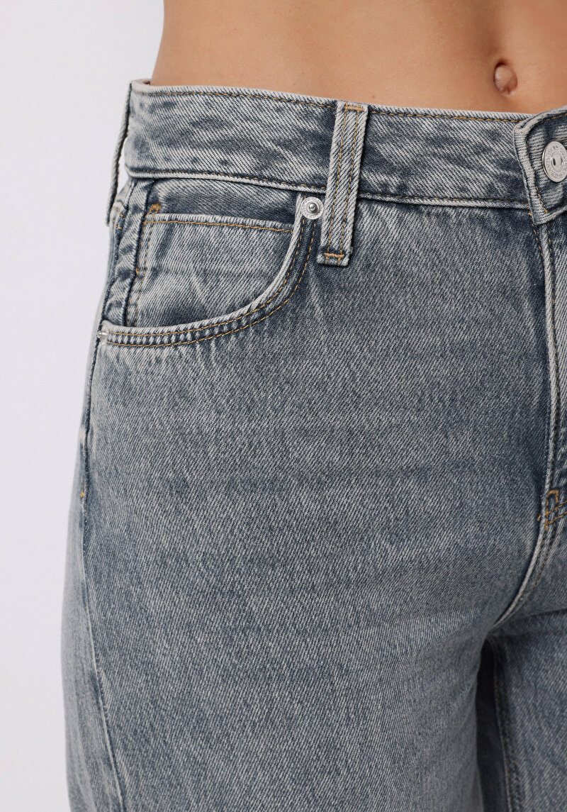 Regular Fit   Kadın İndigo Jean Pantolon