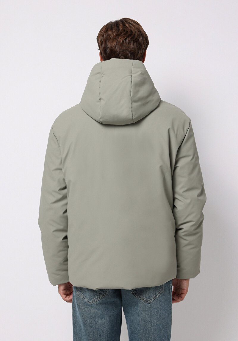 Regular Fit     Erkek Yeşil Mont