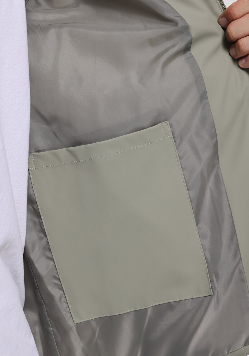 Regular Fit     Erkek Yeşil Mont