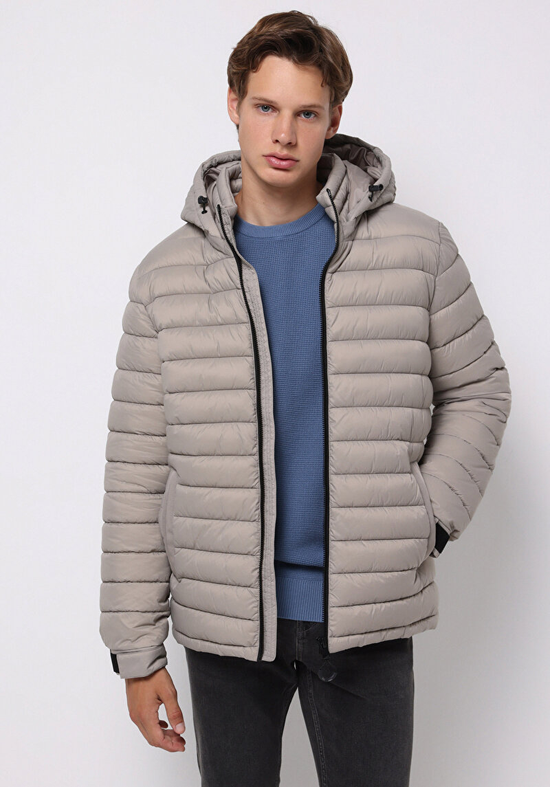 Slim Fit     Erkek Bej Mont