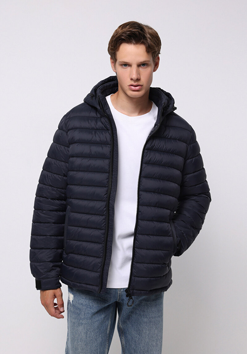 Slim Fit     Erkek Lacivert Mont