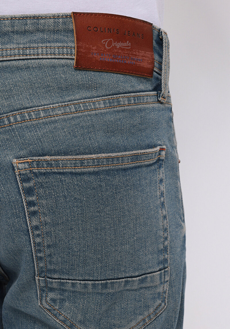 Straight Fit   Erkek İndigo Jean Pantolon