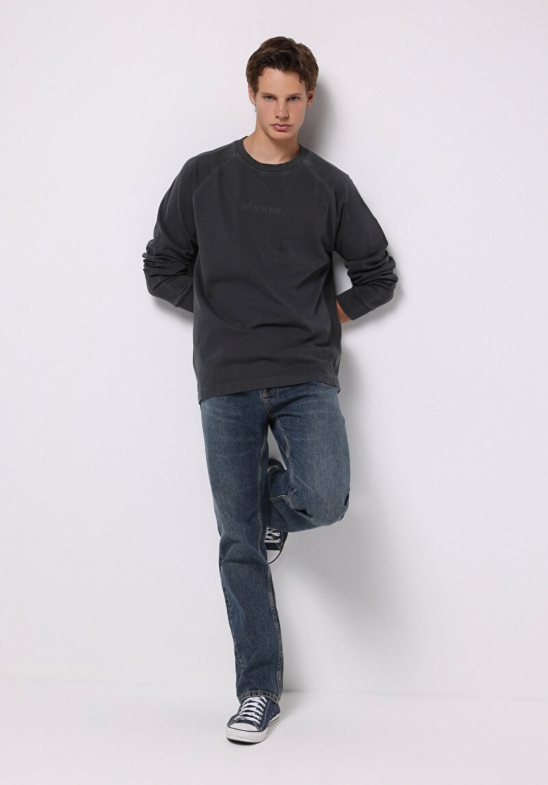 Regular Fit Erkek İndigo Jean Pantolon