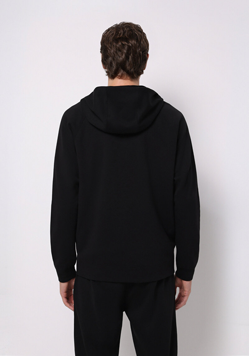 Regular Fit Erkek Siyah Sweatshirt