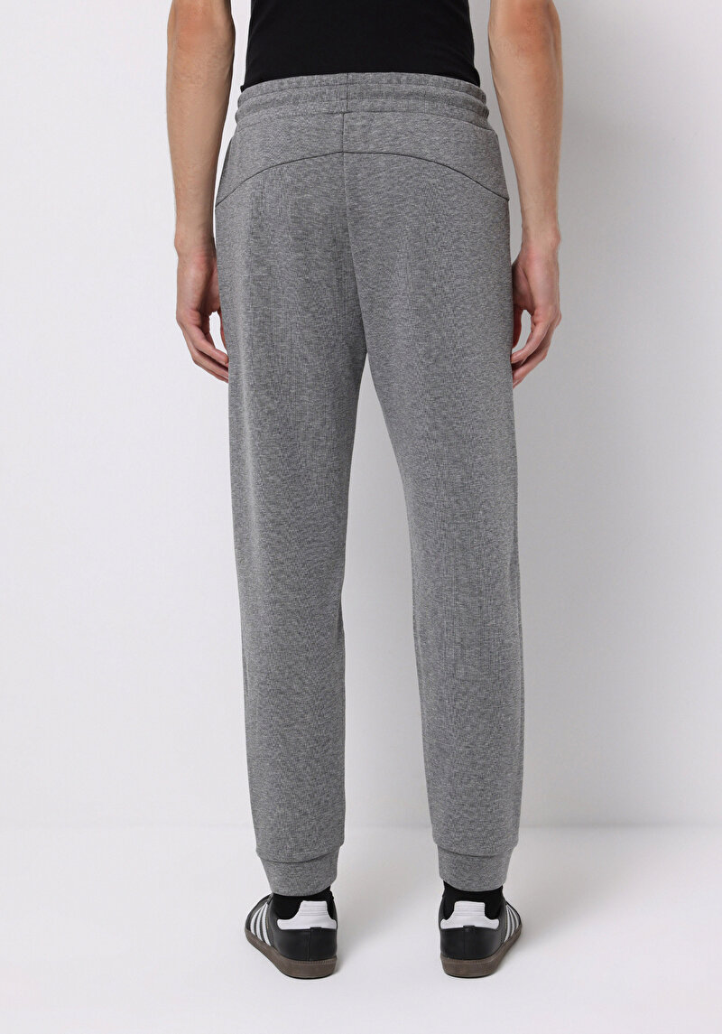 Regular Fit Orta Bel Düz Erkek Antrasit Eşofman Altı