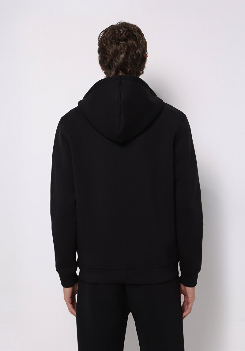 Regular Fit Erkek Siyah Sweatshirt