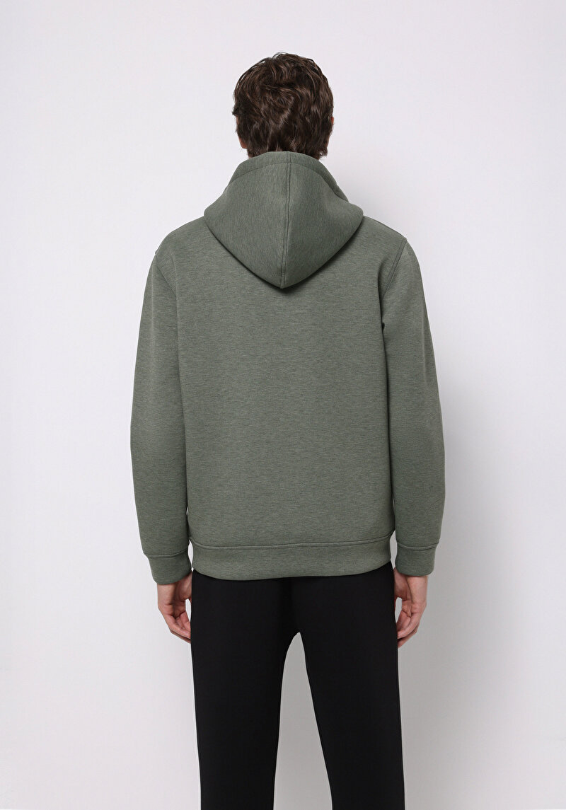 Regular Fit Erkek Yeşil Sweatshirt