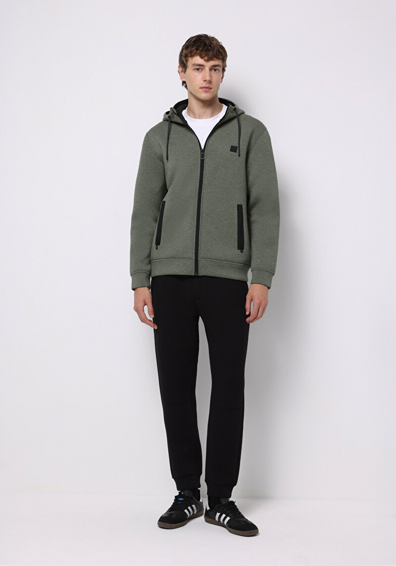 Regular Fit Erkek Yeşil Sweatshirt
