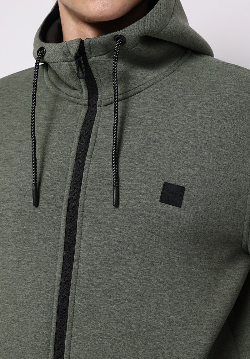 Regular Fit   Erkek Yeşil Sweatshirt