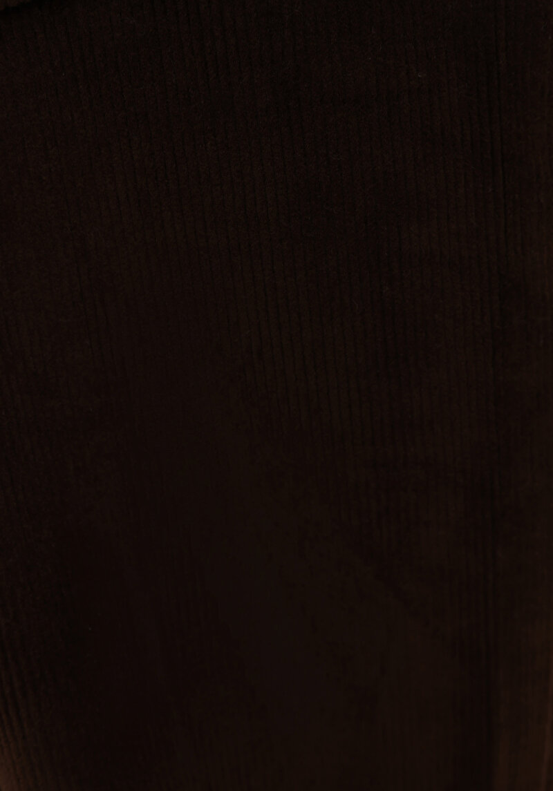 Berry Fit Yüksel Bel Geniş Paça Kadın Kahverengi  Pantolon