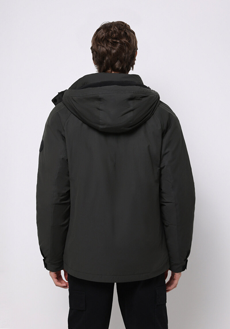 Regular Fit     Erkek Yeşil Mont