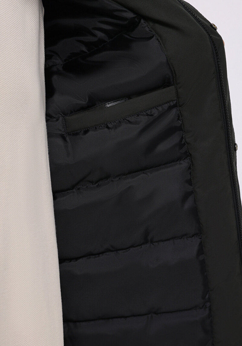 Regular Fit     Erkek Yeşil Mont