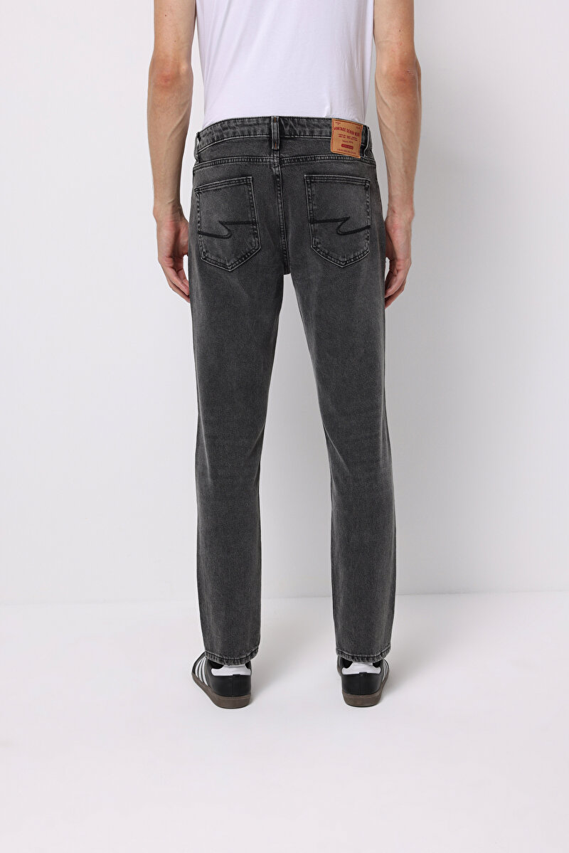 Regular Fit Erkek Siyah Jean Pantolon