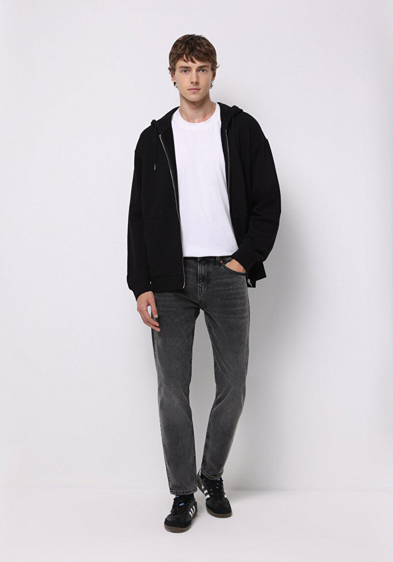 Regular Fit Erkek Siyah Jean Pantolon