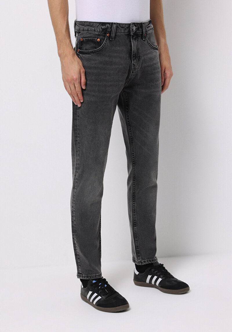 Regular Fit Erkek Siyah Jean Pantolon