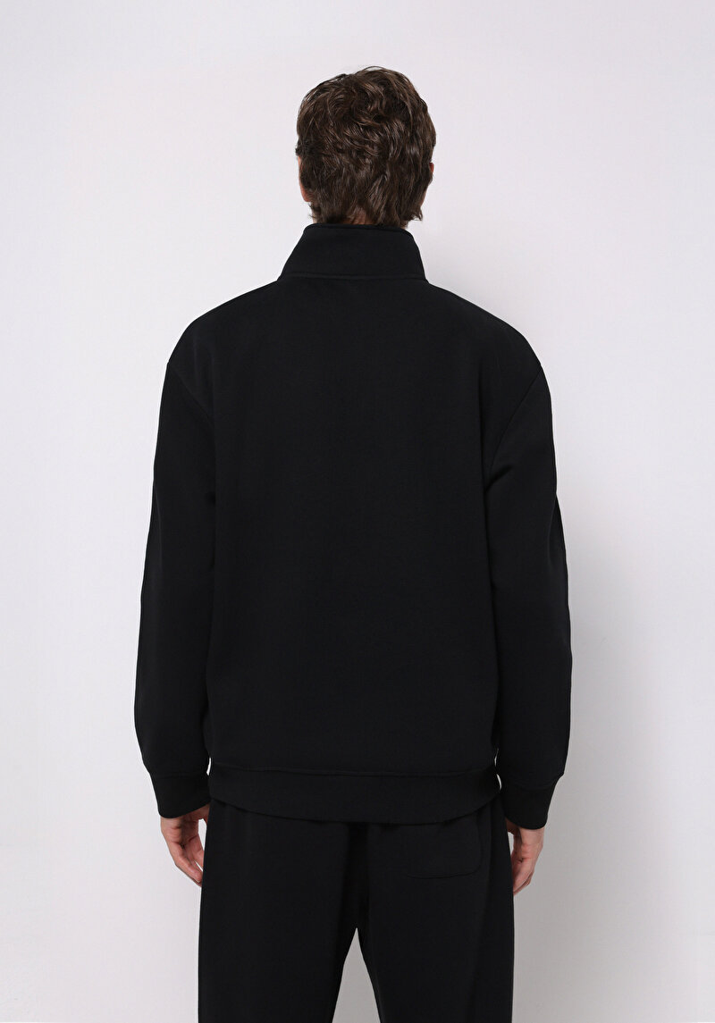 Comfort Fit   Erkek Siyah Sweatshirt