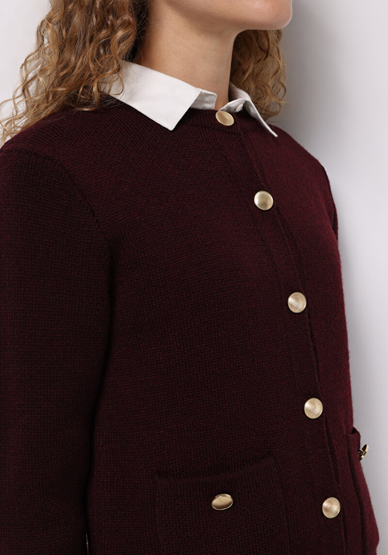 Regular Fit   Kadın Mor Hırka