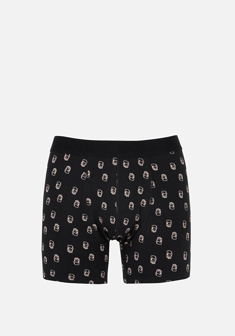 Modern Fit Erkek Siyah Boxer