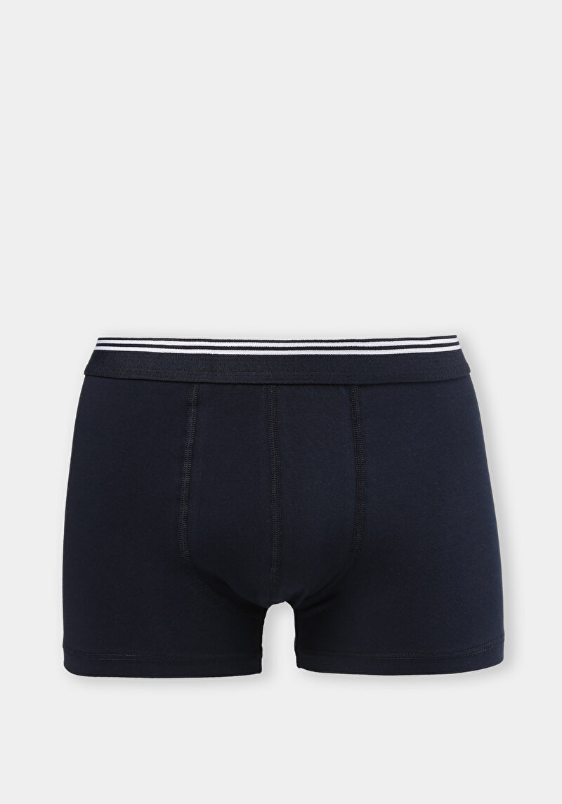 Modern Fit Düz Erkek Lacivert Boxer