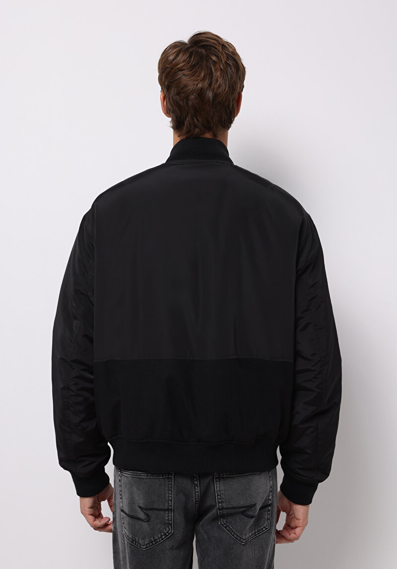 Regular Fit Erkek Siyah Mont