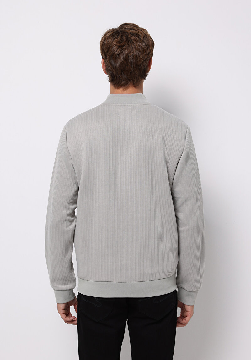 Slim Fit Erkek Gri Ceket