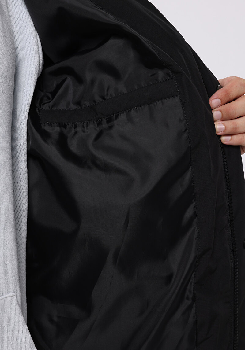 Regular Fit     Erkek Siyah Kaban