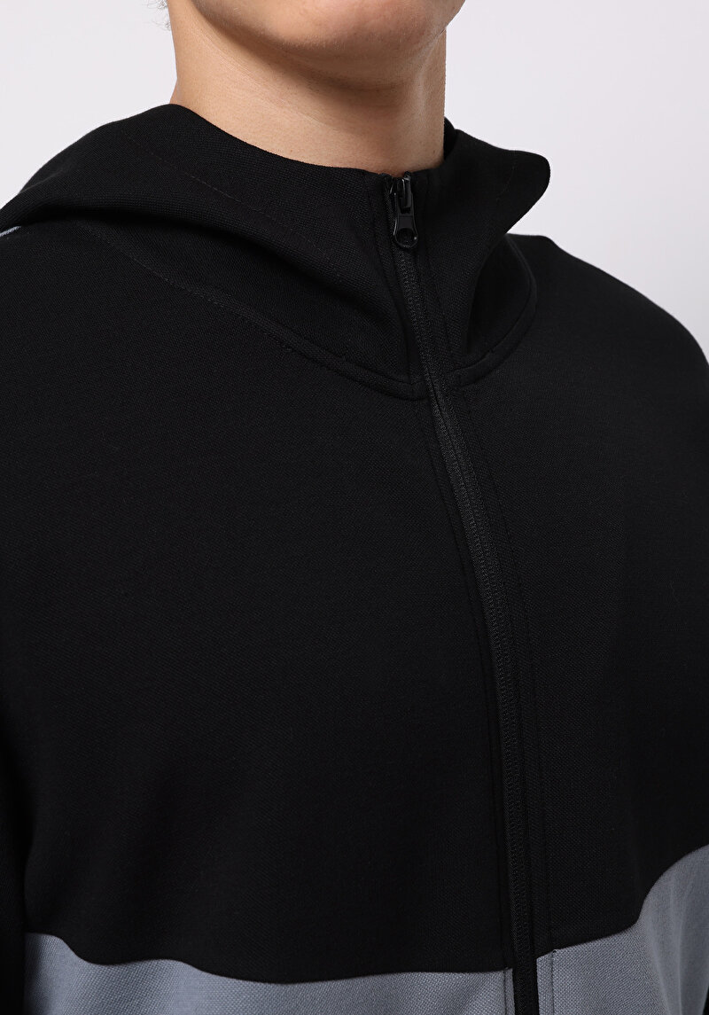 Regular Fit Erkek Siyah Sweatshirt