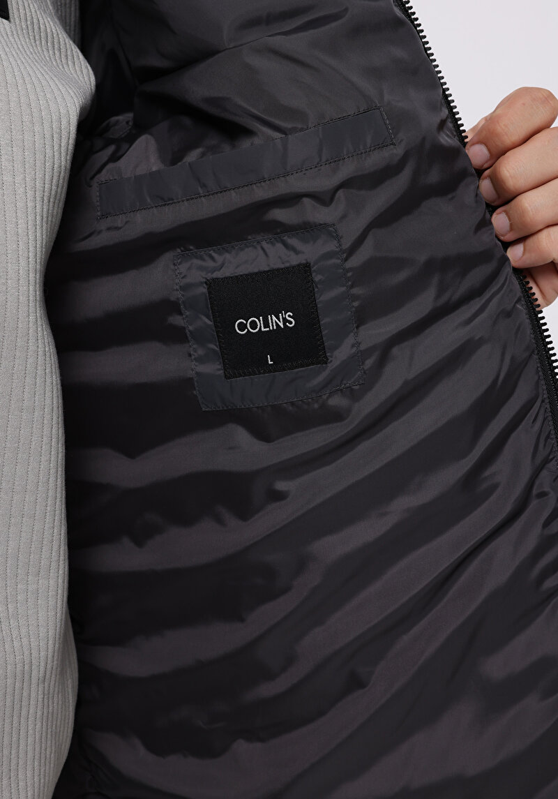 Slim Fit     Erkek Antrasit Mont