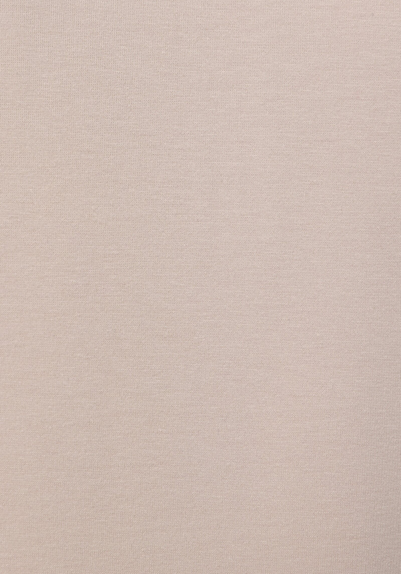 Comfort Fit Polo Yaka Düz Erkek Bej Uzun Kol Tişört