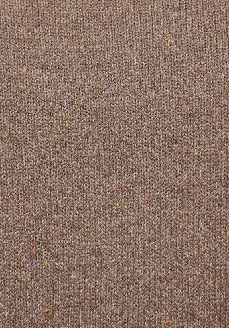 Regular Fit Yuvarlak Yaka Düz Kadın Kahverengi Kazak