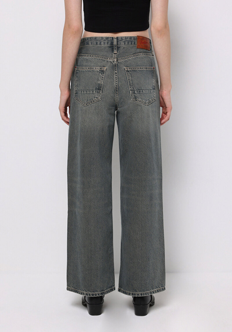 Regular Fit Kadın İndigo Jean Pantolon