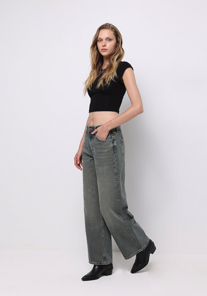 Regular Fit Kadın İndigo Jean Pantolon