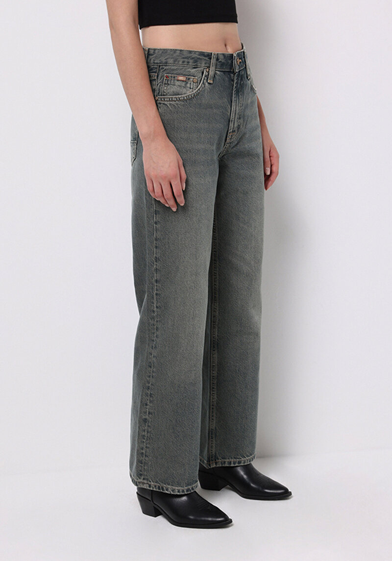 Regular Fit Kadın İndigo Jean Pantolon