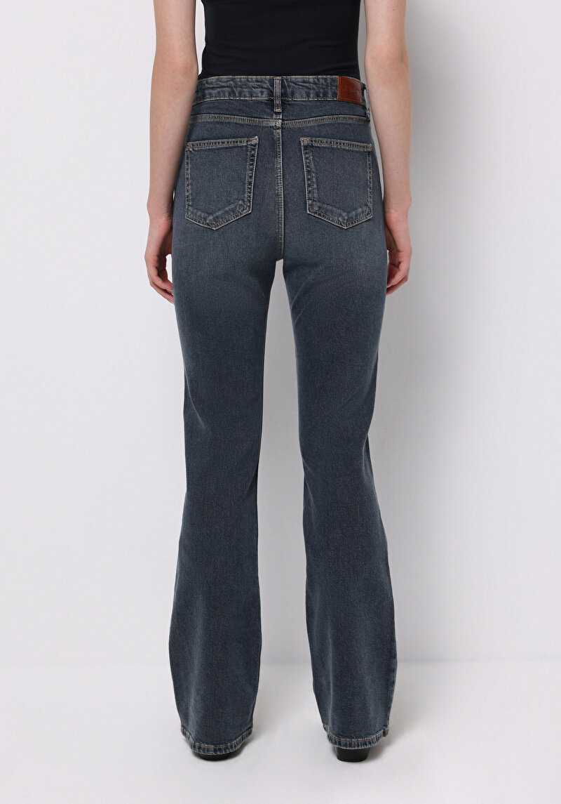 Regular Fit Kadın İndigo Jean Pantolon