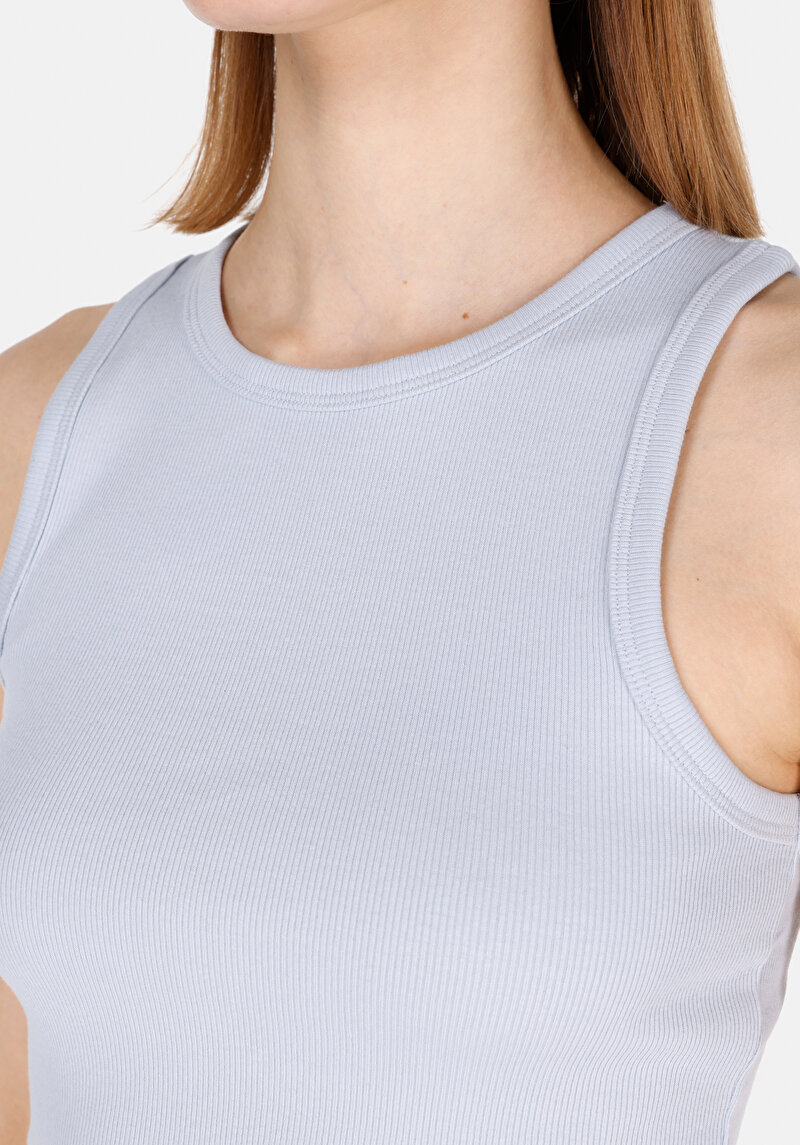 Slim Fit   Kadın Mavi Atlet