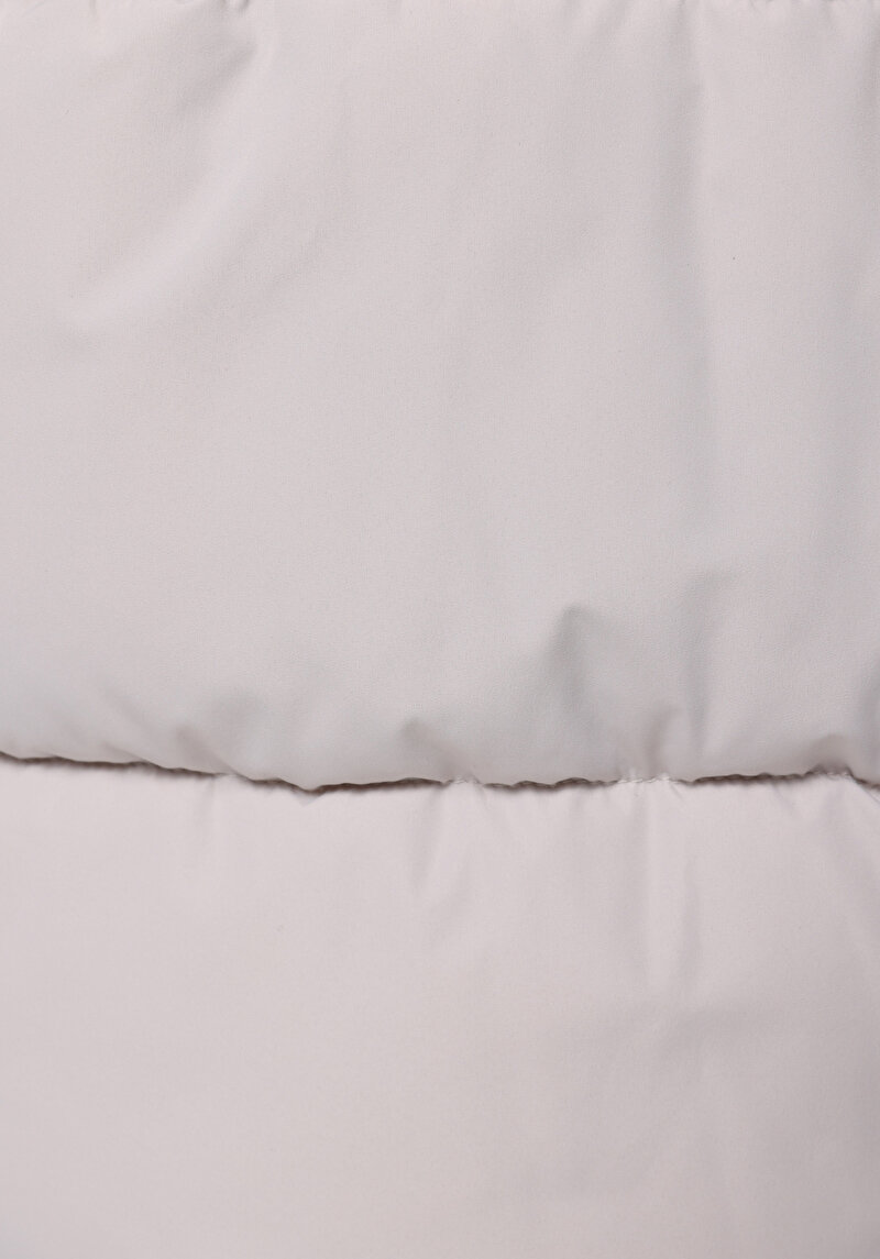 Regular Fit Kapüşonlu Fermuarlı Astarlı Suya Dayanıklı Kadın Taş Kaban