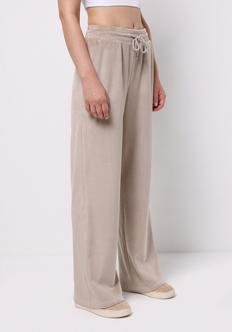 Regular Fit Orta Bel Düz Kadın  Eşofman Altı