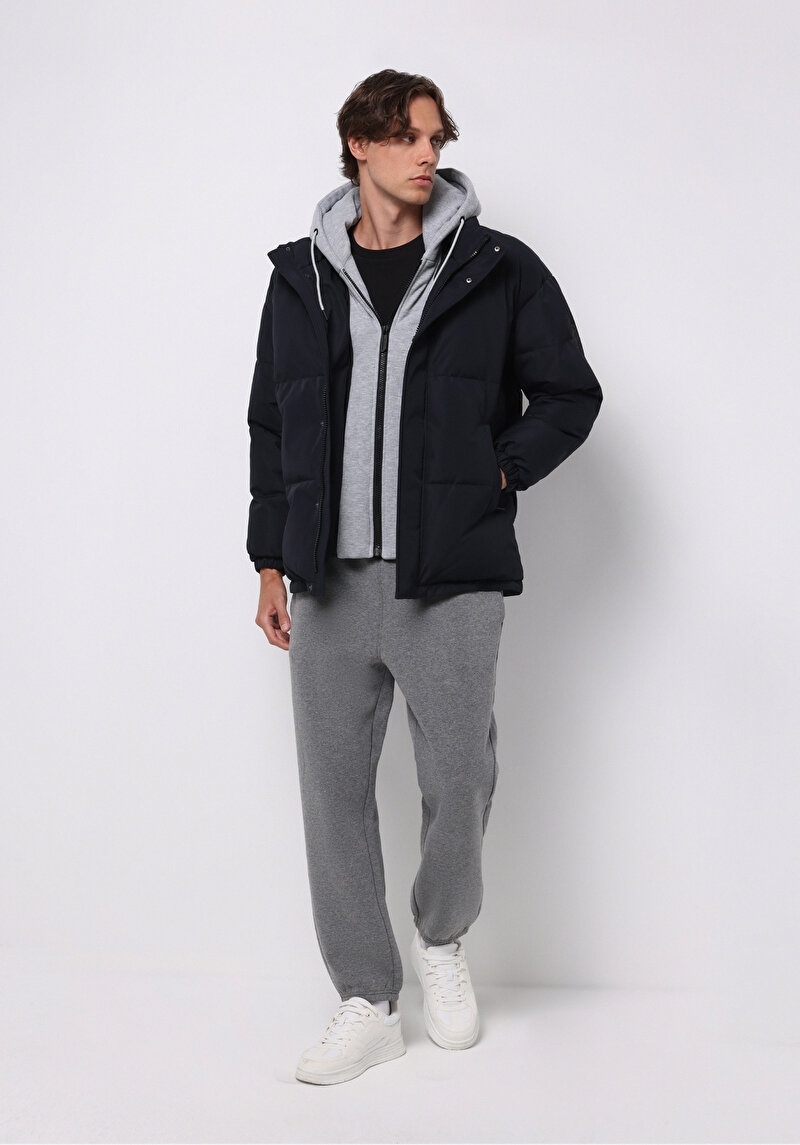 Regular Fit     Erkek Lacivert Mont