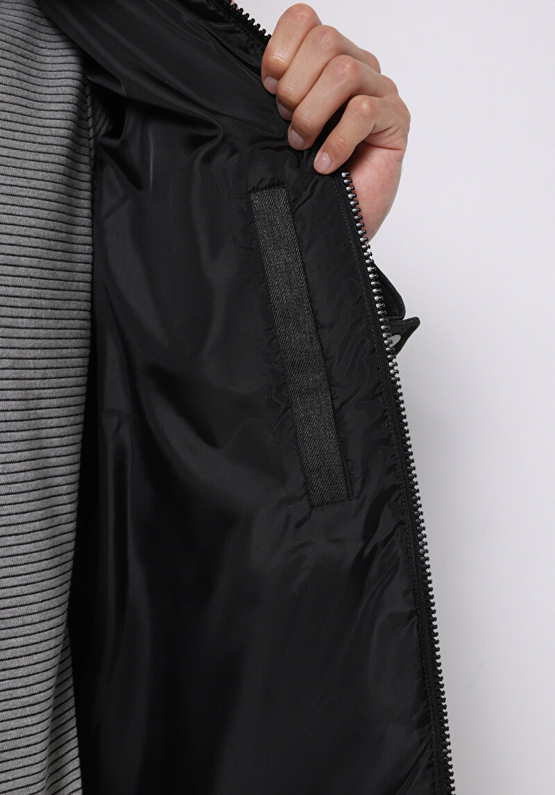 Regular Fit     Erkek Antrasit Mont