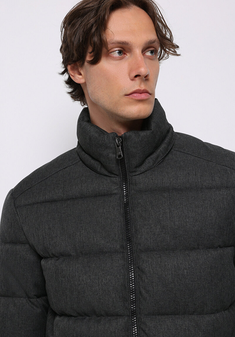 Regular Fit     Erkek Antrasit Mont