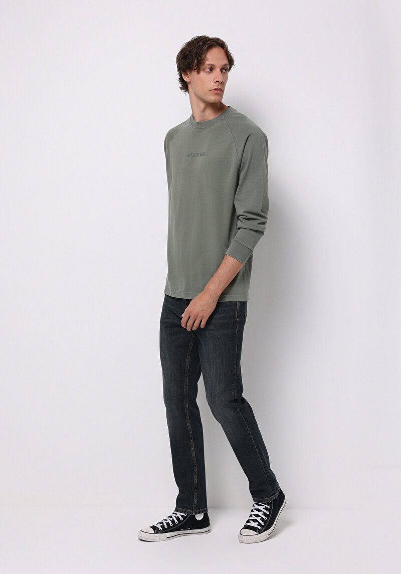 Regular Fit Erkek İndigo Jean Pantolon