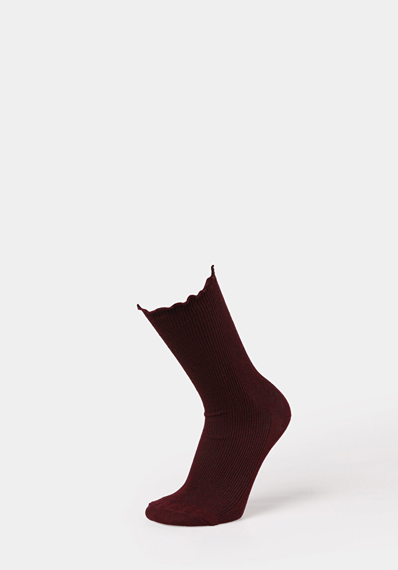 Kadın Bordo Çorap