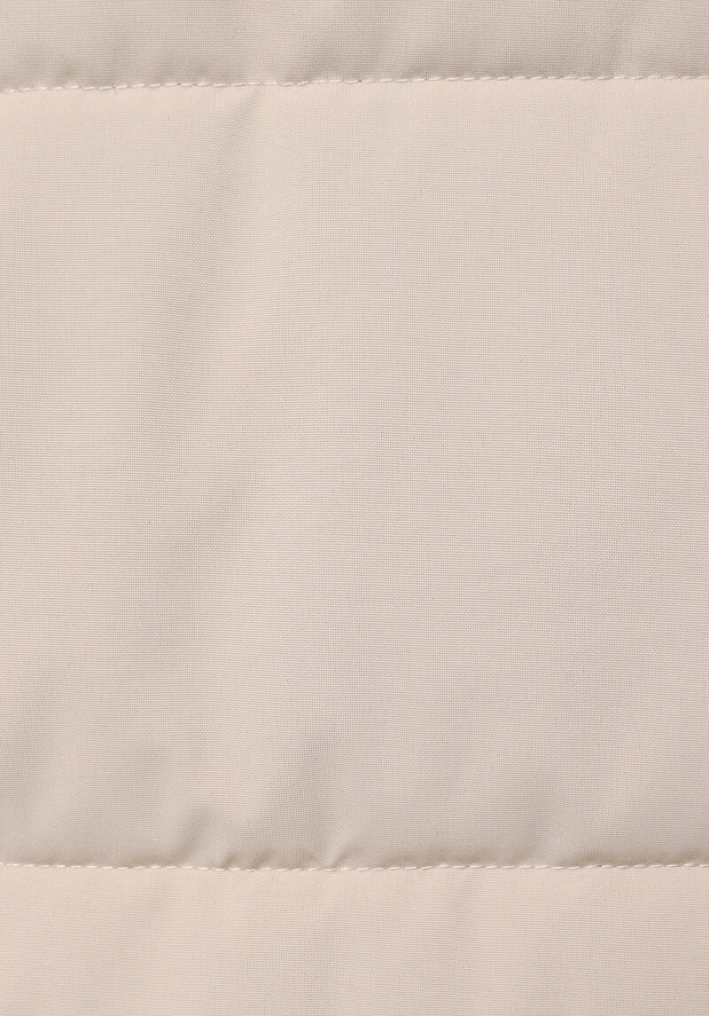 Regular Fit Kapüşonlu Fermuarlı Astarlı Suya Dayanıklı Kadın Ekru Kaban