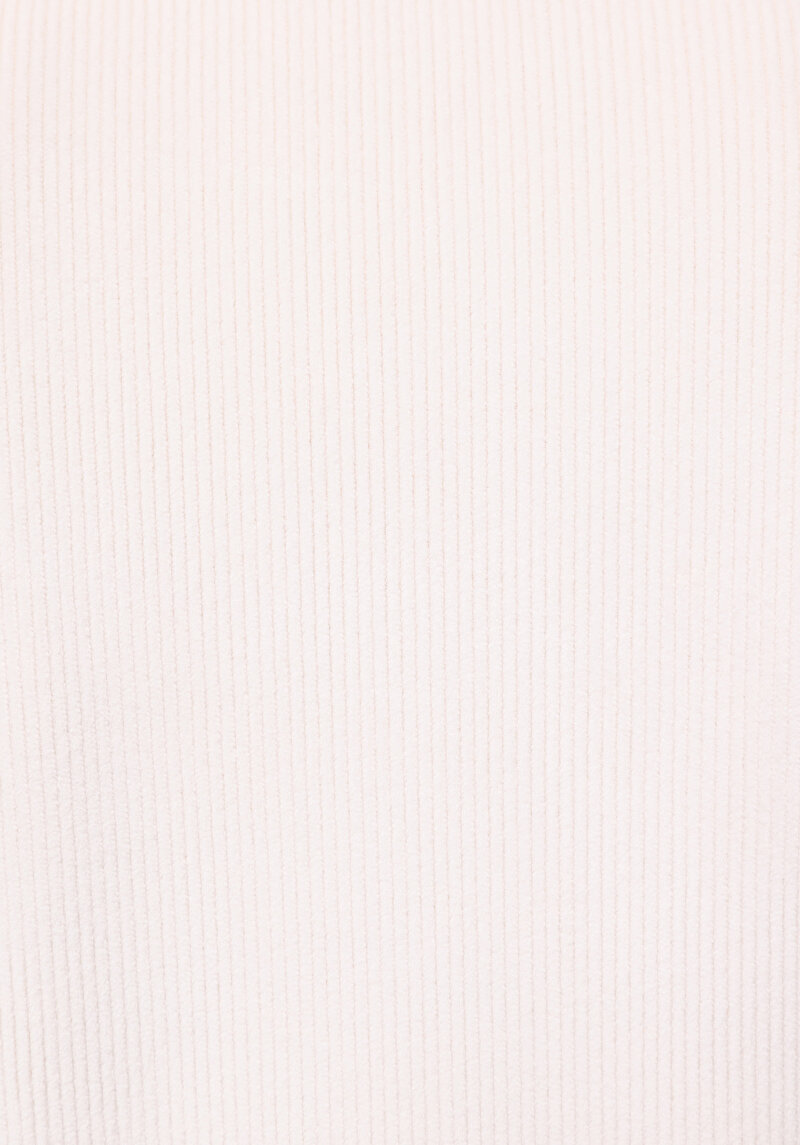 Regular Fit Polo Yaka Kadın Ekru Sweatshirt