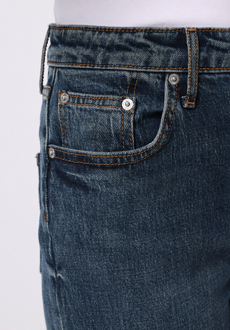 Straight Fit   Kadın İndigo Jean Pantolon
