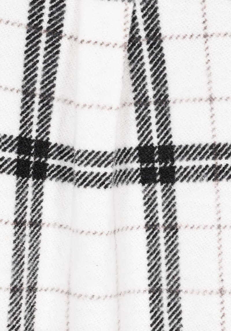 Regular Fit Shirt Neck  Kadın Beyaz Uzun Kol Gömlek