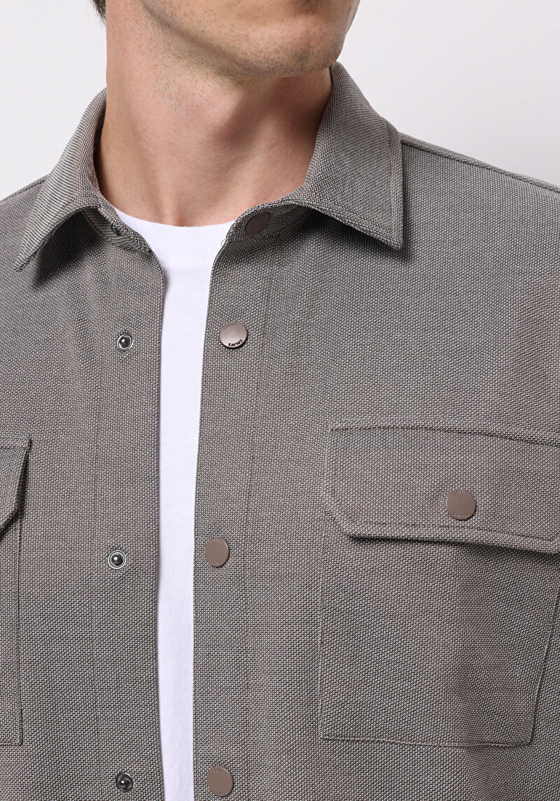 Regular Fit    Erkek Gri Ceket