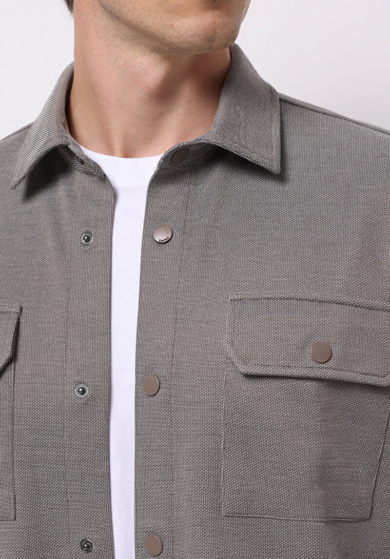 Regular Fit Erkek Gri Ceket